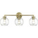 Jonatan 3 Light 25 inch Vintage Brass Vanity Light Wall Light
